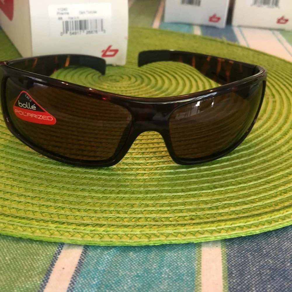 NWT Bolle Sunglasses Piranha dark tort polar lens  shipper in FL New unused - Picture 5 of 6